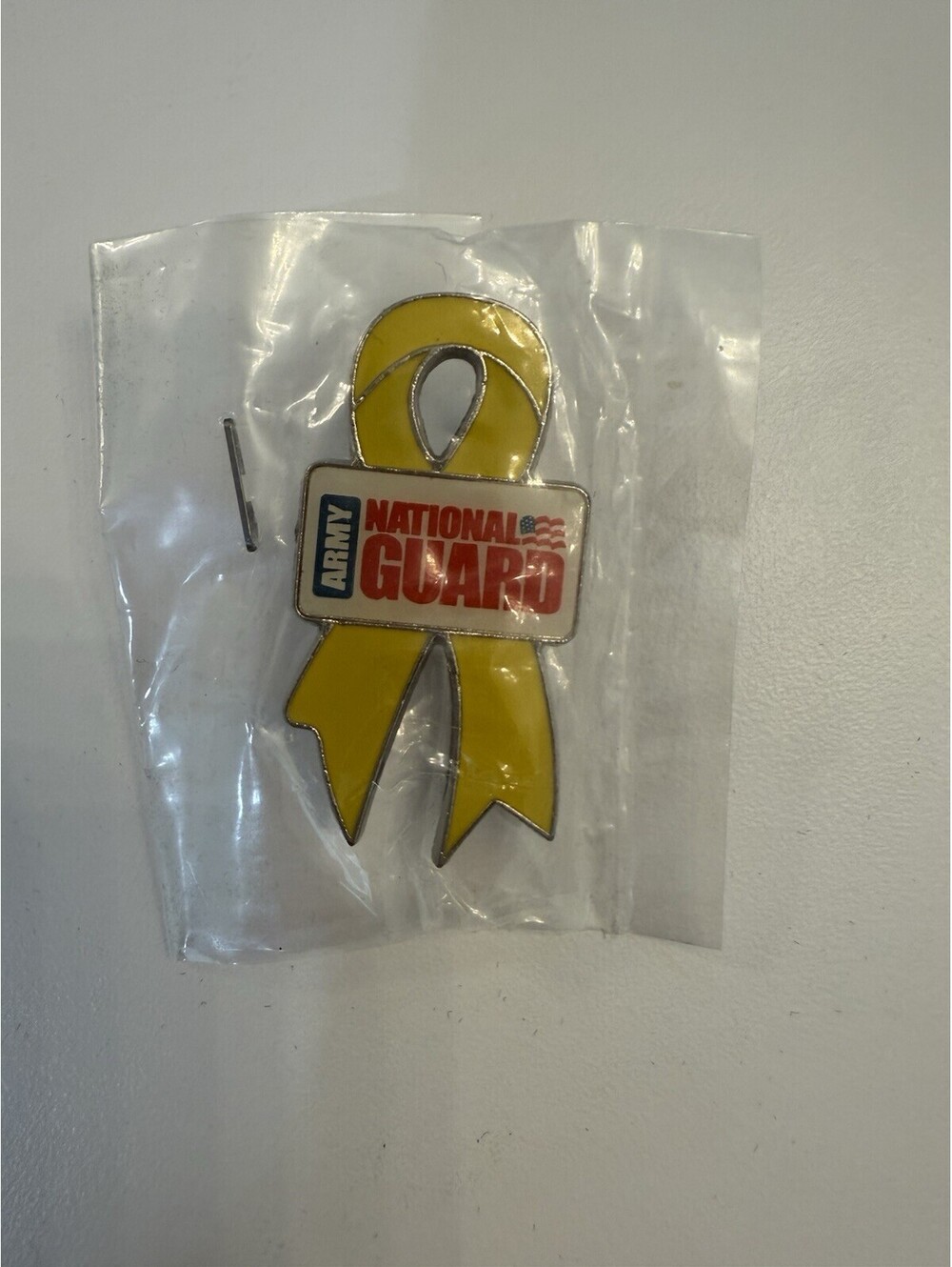 🇺🇸 VintageArmy National Guard Yellow Ribbon Lapel Pin🎗️*NEW*